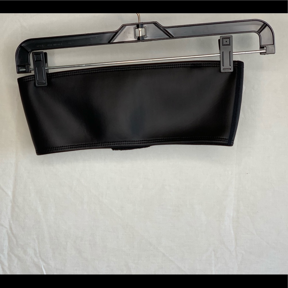 Black Hoaka Neoprene Strapless Swimsuit Top